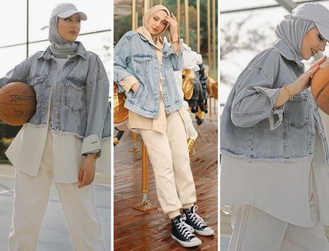 Denim Ceket Beyaz Pantolon Kombini (Beyza Ak)