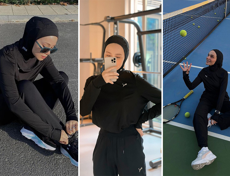 Ecmel Kılıç-Feyza Hakyemez- Şeyma Kaymak Puma Modest Spor Stilleri